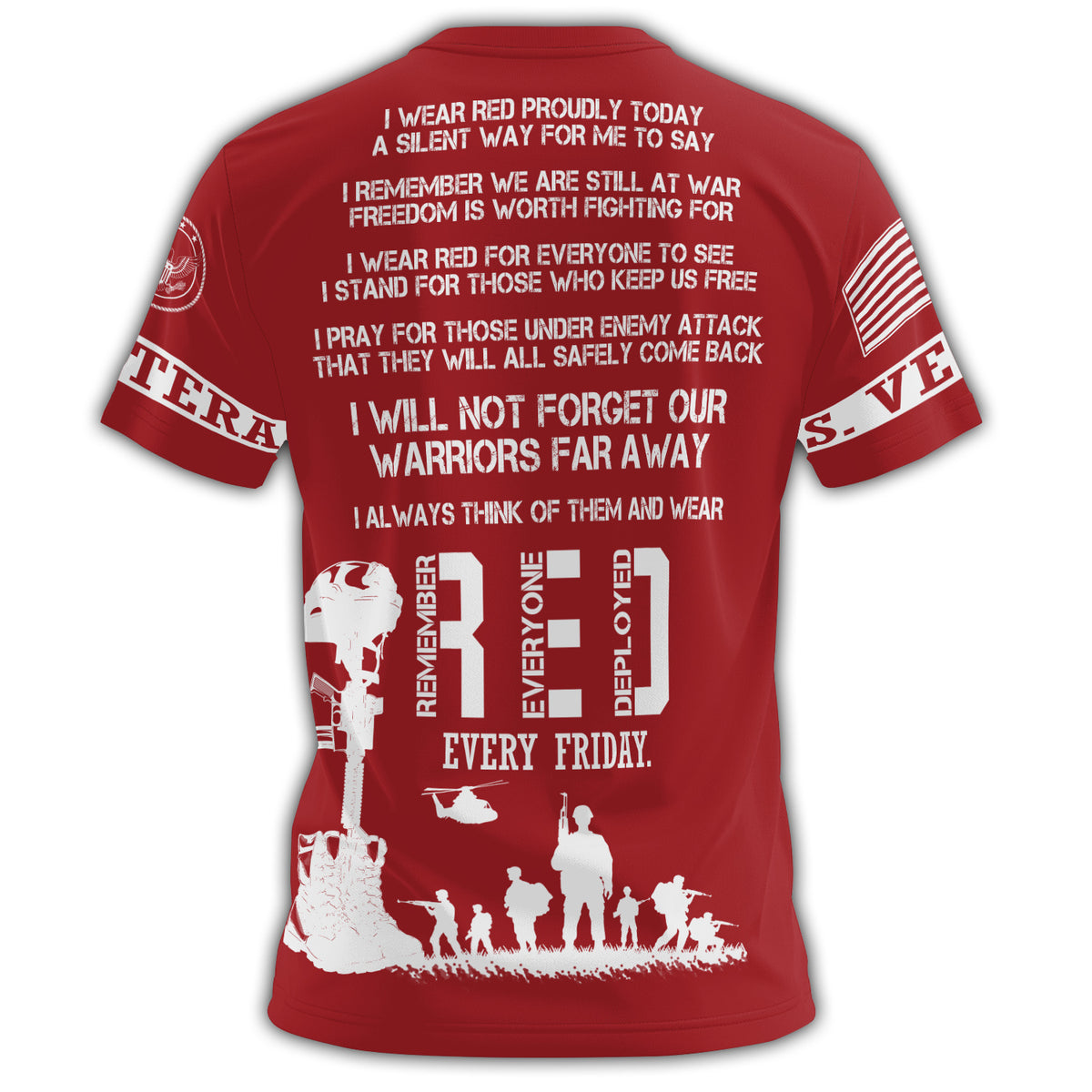 RED Fridays Until They All All-over Print T-Shirt