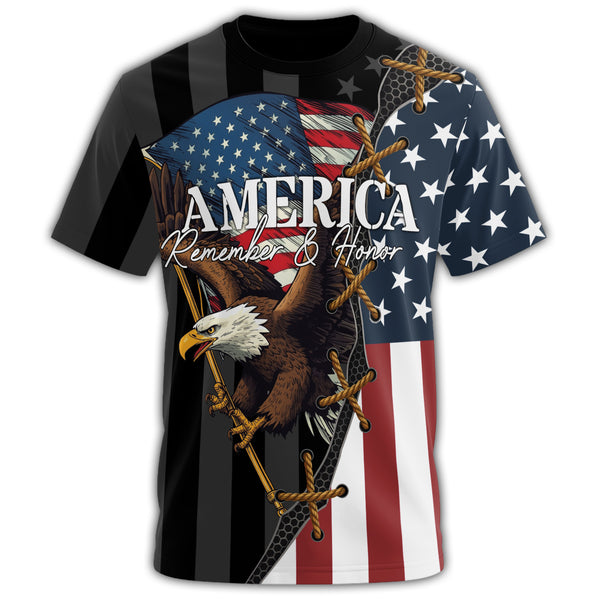America Remember Honor All-over Print T-Shirt