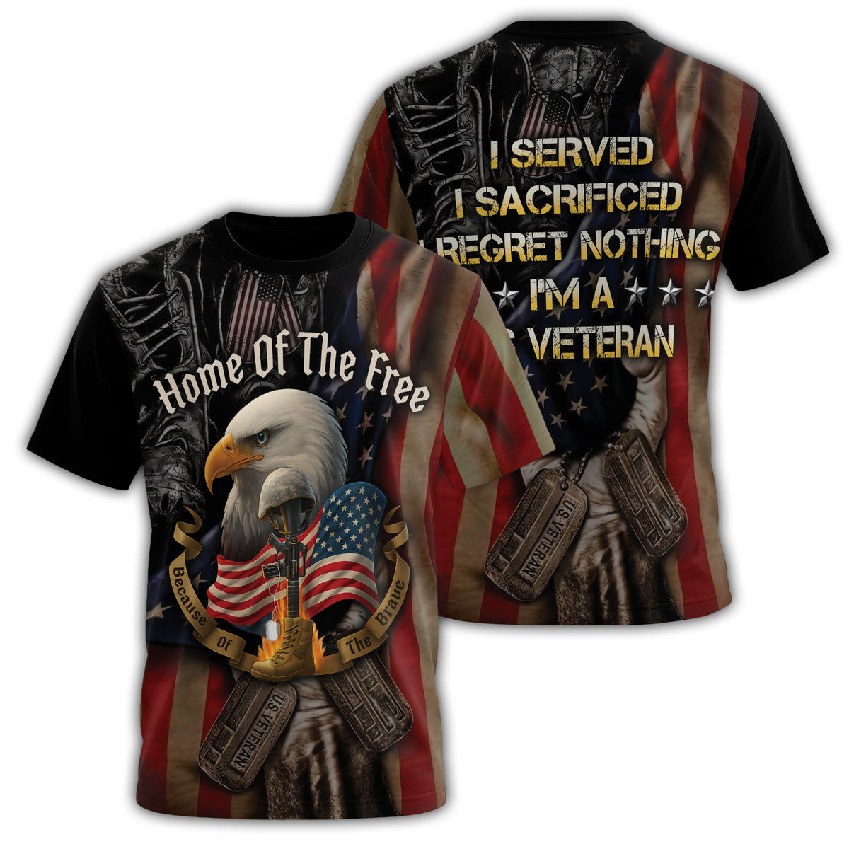 Home of the Free Because of All-over Print T-Shirt Main image