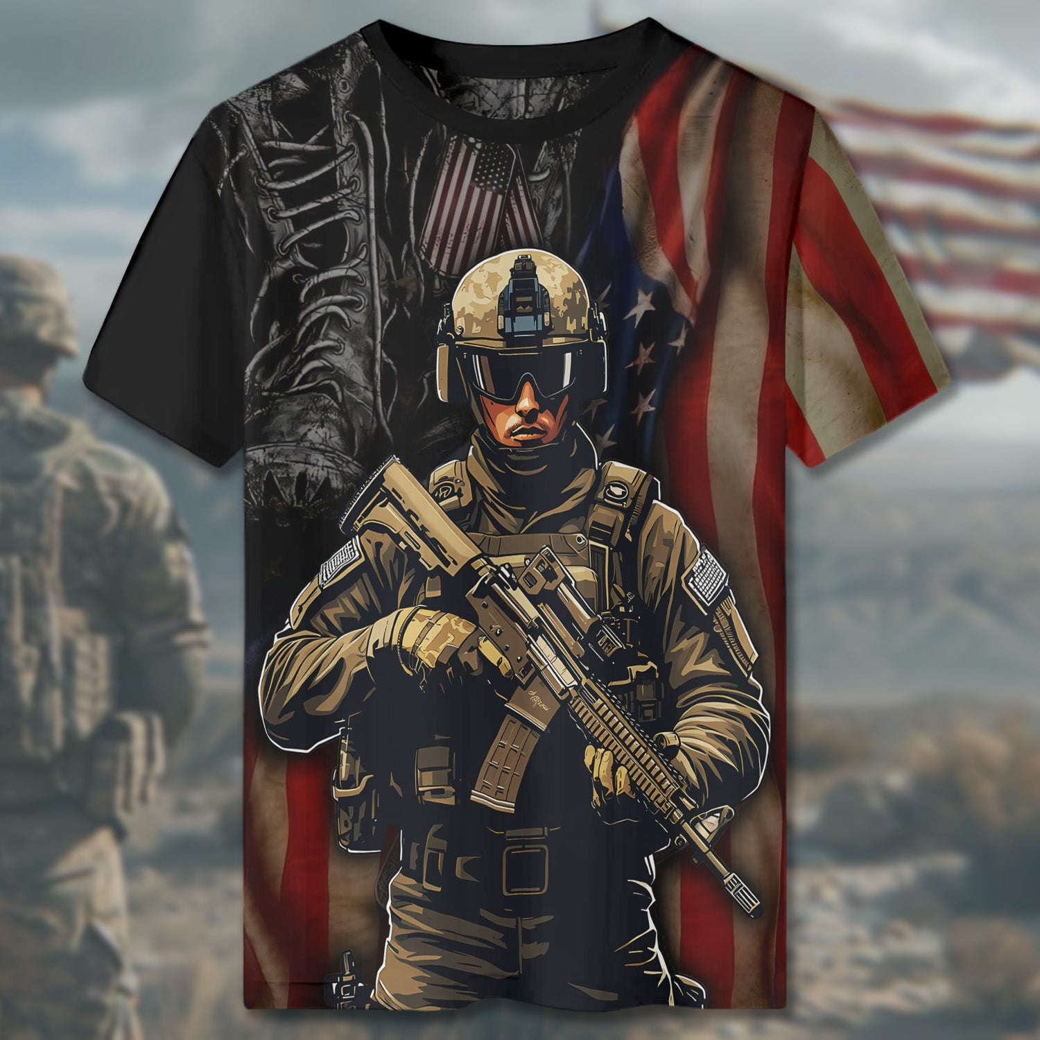 I Prefer Peace If Trouble Must Come Let It Be in My Time Proud U.S. Veteran All-over Print T-Shirt