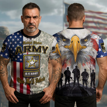U.S. Army This We’ll Defend Proud Military Veteran Legacy of Honor Service All-over Print T-Shirt