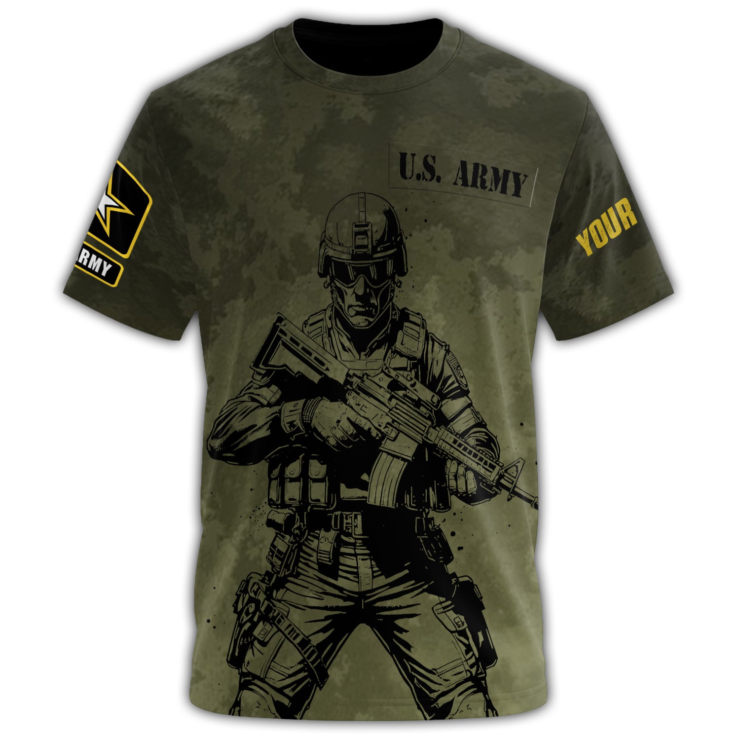 U.S. Army I Ain’t Perfect But I’ve Got a DD-214 All-over Print Personalized T-Shirt Secondary image