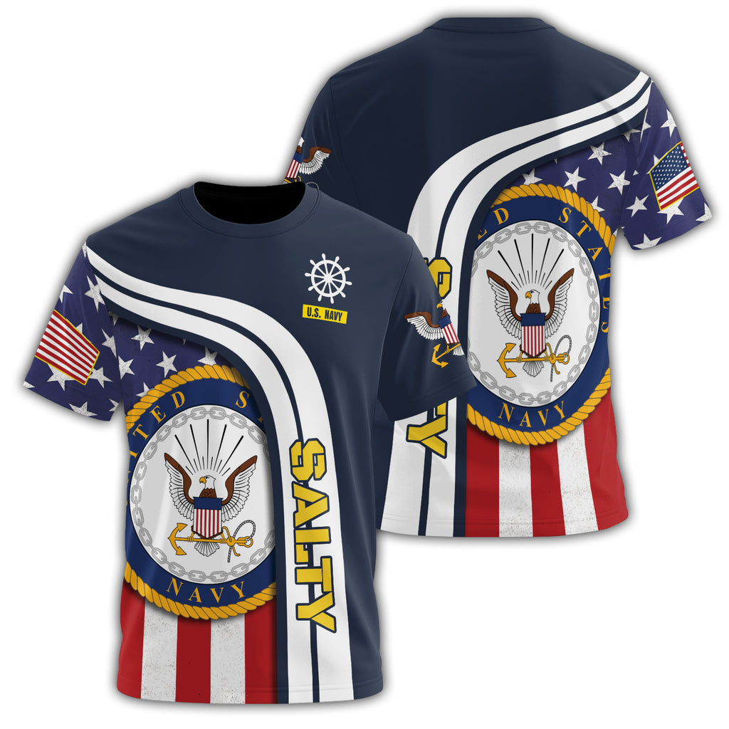 U.S. Navy Veteran Salty All-over Print T-Shirt