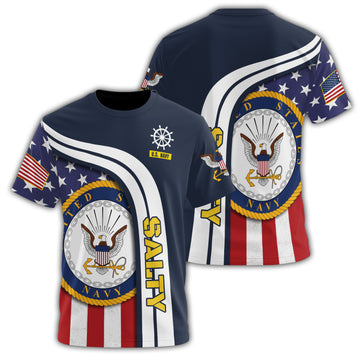 U.S. Navy Veteran Salty All-over Print T-Shirt