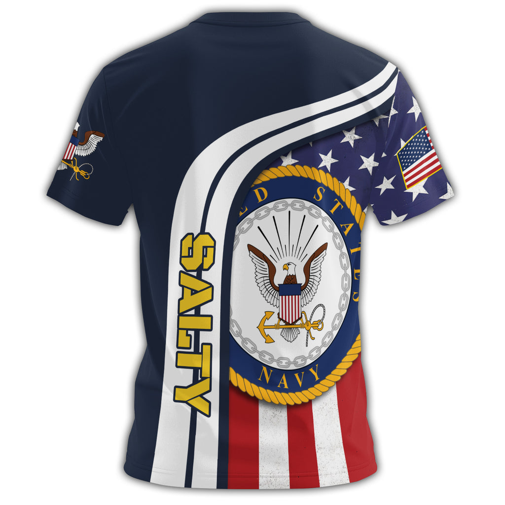 U.S. Navy Veteran Salty All-over Print T-Shirt