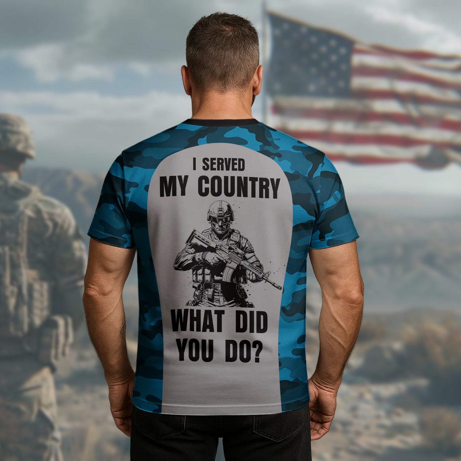 U.S. Navy I Served My Country What Did You Do? Proud Veteran Honor and Pride All-over Print Personalized T-Shirt