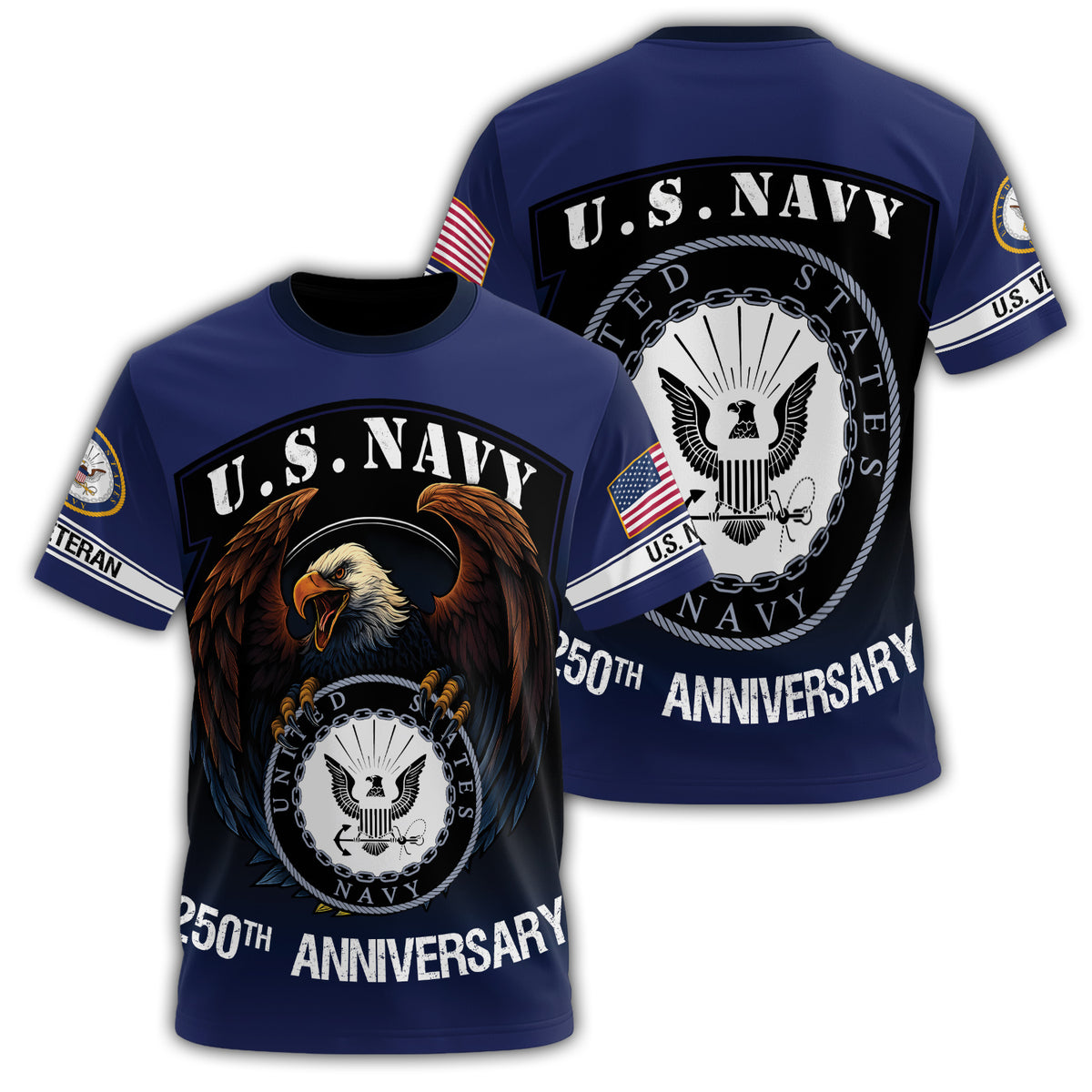 U.S. Navy 250th Anniversary All-over Print T-Shirt Main image