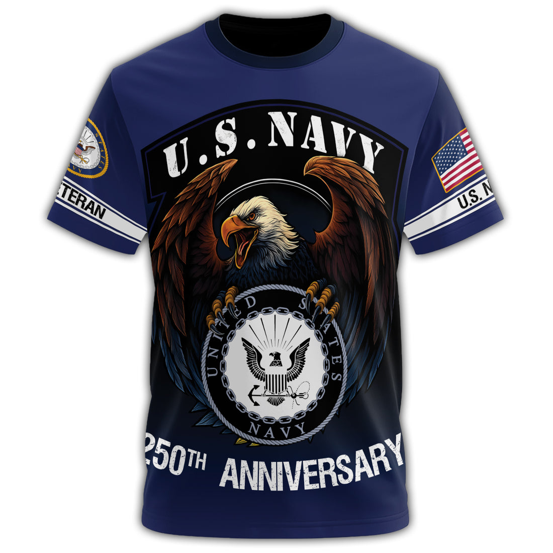 U.S. Navy 250th Anniversary All-over Print T-Shirt