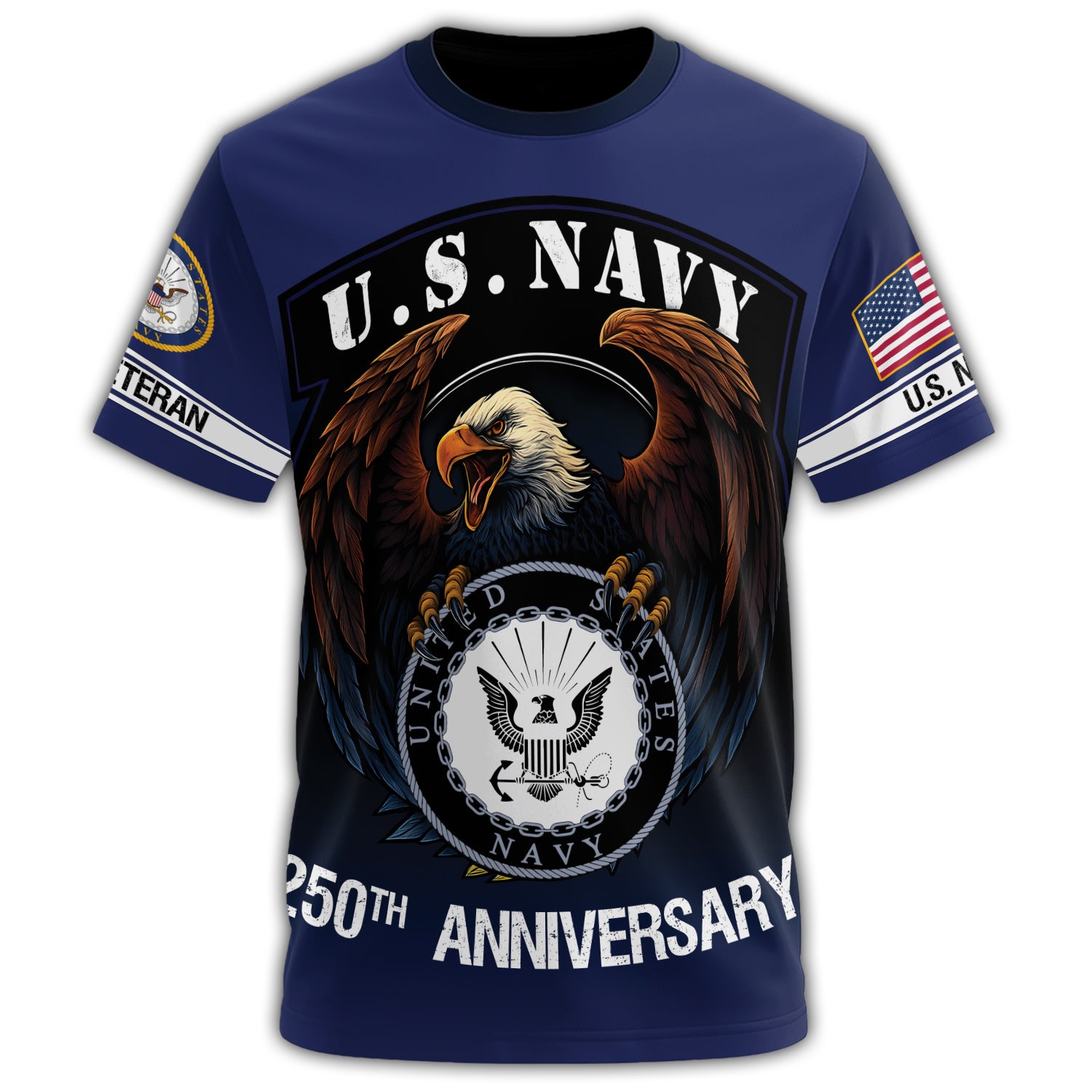 U.S. Navy 250th Anniversary All-over Print T-Shirt