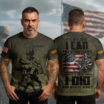 It’s That I Did and Others Didn’t Proud U.S. Veteran US Pride All-over Print T-Shirt