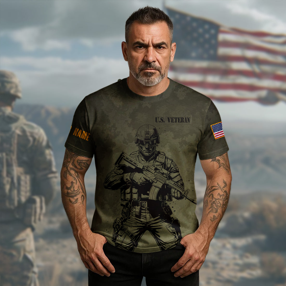 It’s That I Did and Others Didn’t Proud U.S. Veteran US Pride All-over Print T-Shirt
