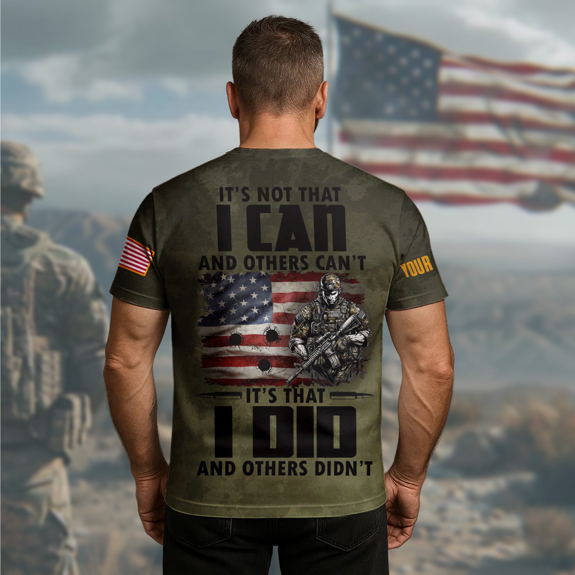 It’s That I Did and Others Didn’t Proud U.S. Veteran US Pride All-over Print T-Shirt