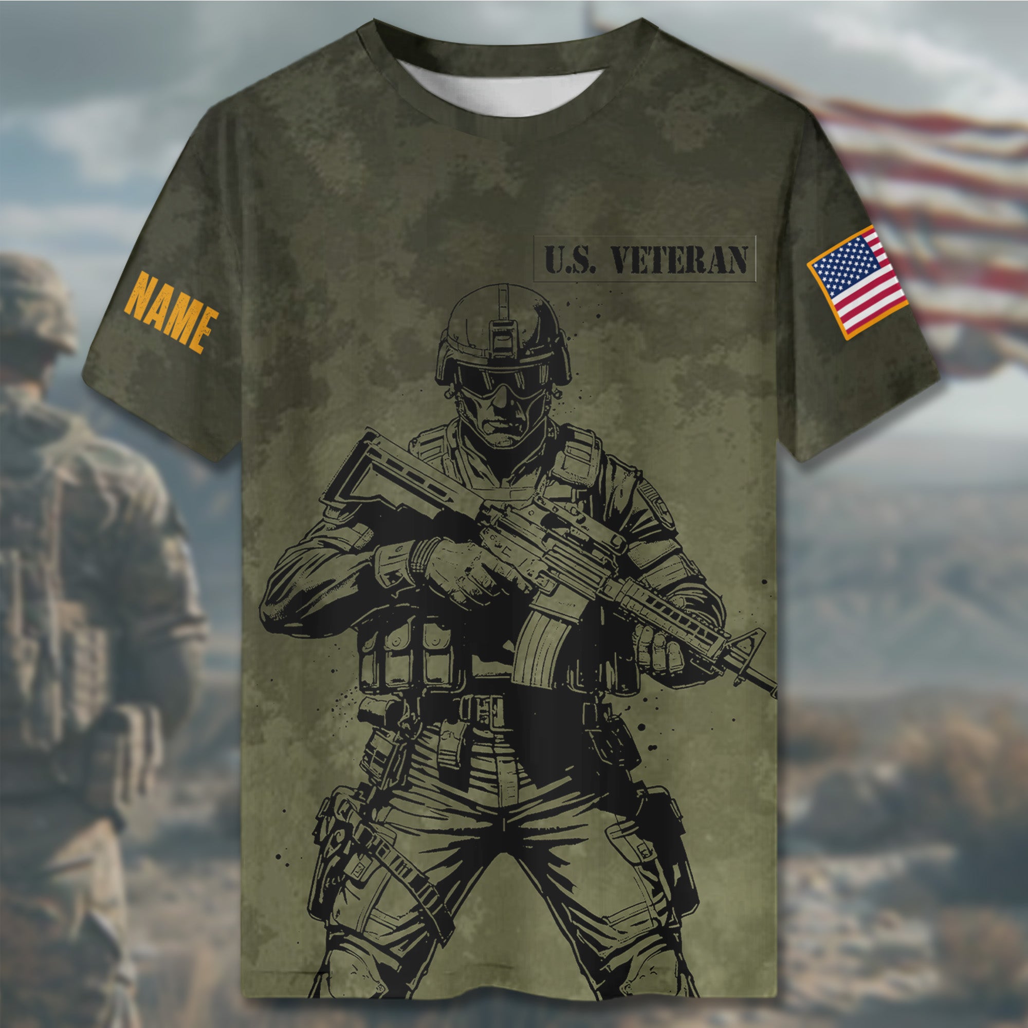 It’s That I Did and Others Didn’t Proud U.S. Veteran US Pride All-over Print T-Shirt