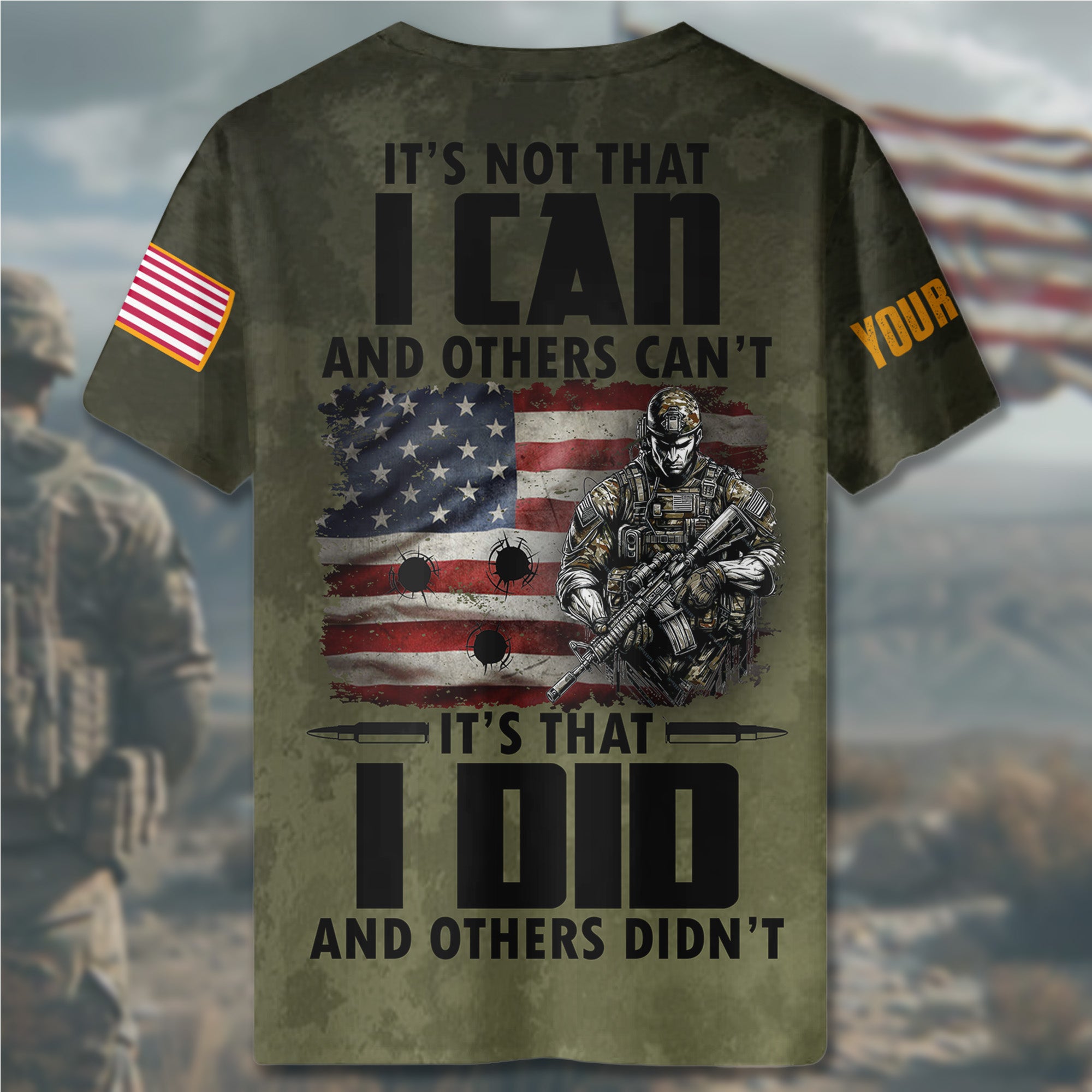 It’s That I Did and Others Didn’t Proud U.S. Veteran US Pride All-over Print T-Shirt