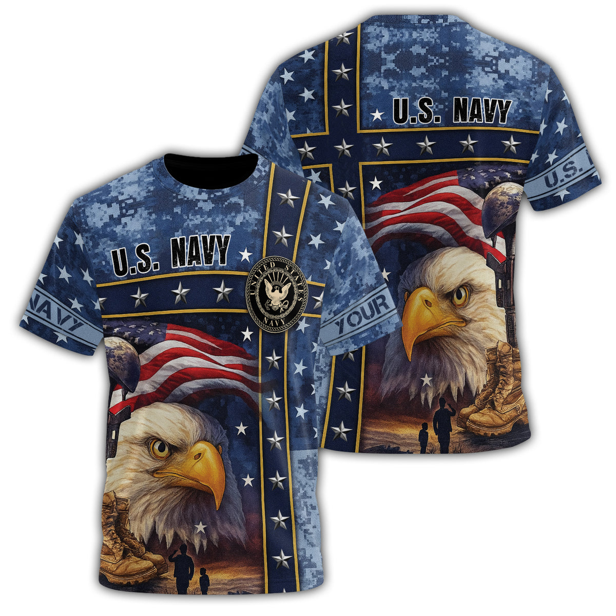 US Navy honor All-over Print Personalized T-Shirt Main image