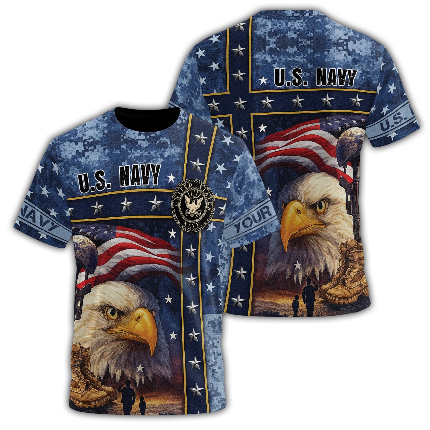 US Navy honor All-over Print Personalized T-Shirt