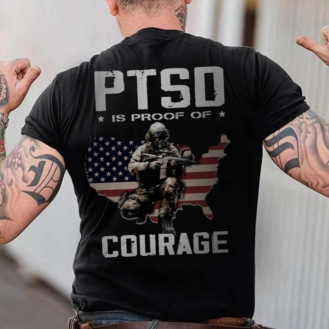 PTSD Is Not a Sign of Weakness It Is Strength Earned by Doing What Others Fear Veteran Military T-Shirt