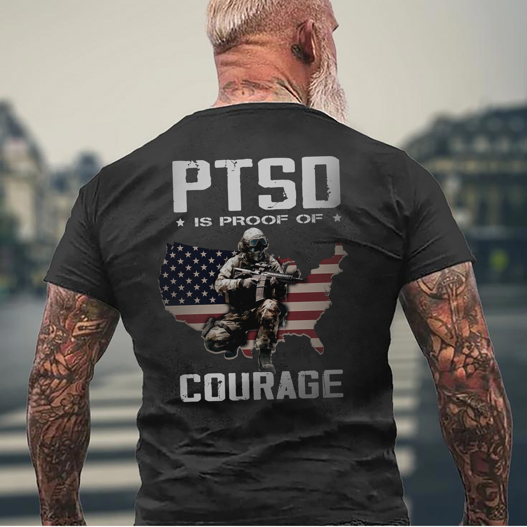 PTSD Is Not a Sign of Weakness It Is Strength Earned by Doing What Others Fear Veteran Military T-Shirt