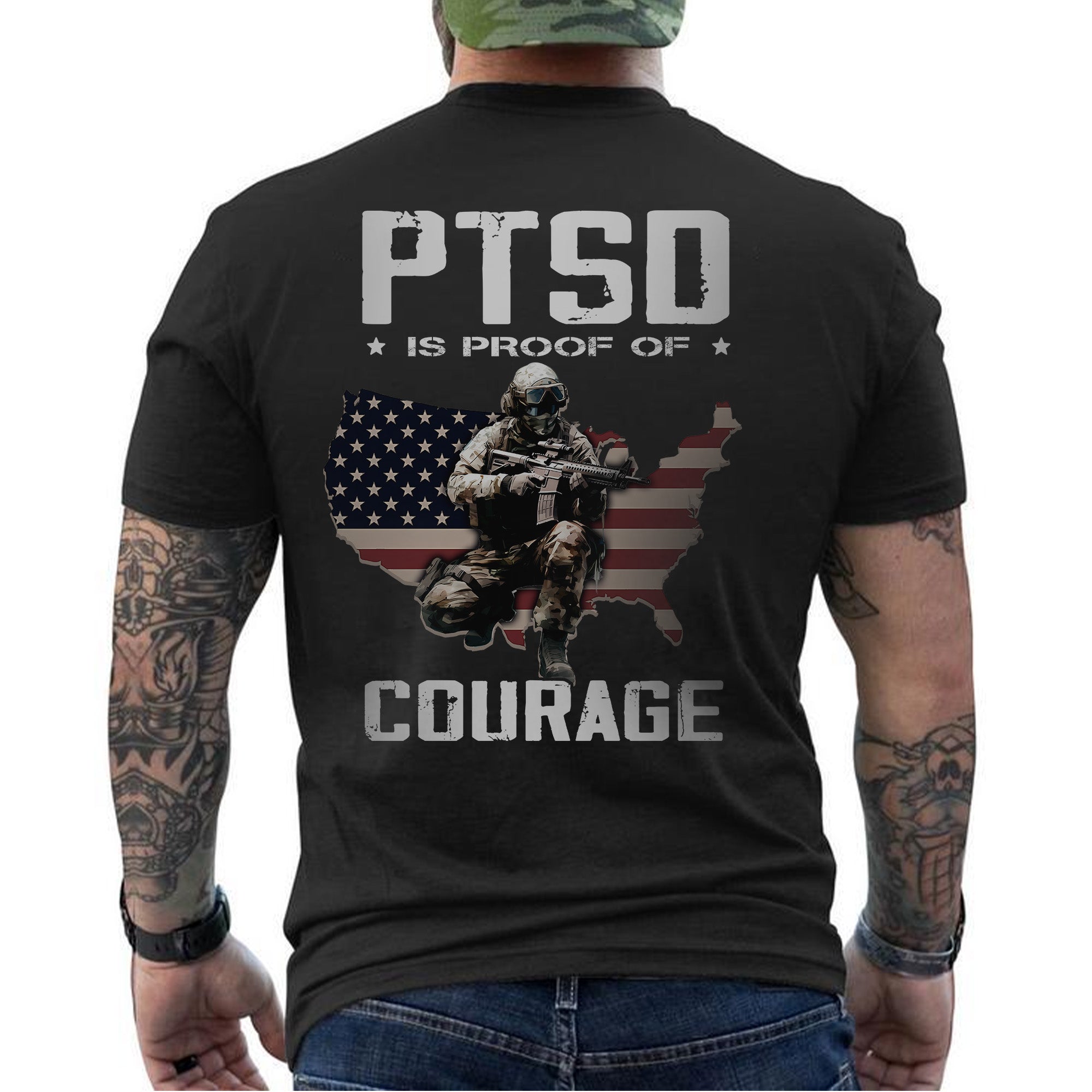 PTSD Is Not a Sign of Weakness It Is Strength Earned by Doing What Others Fear Veteran Military T-Shirt