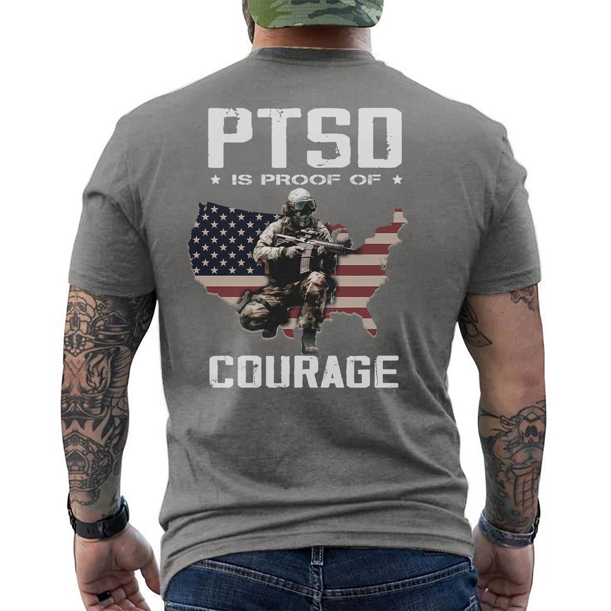 PTSD Is Not a Sign of Weakness It Is Strength Earned by Doing What Others Fear Veteran Military T-Shirt