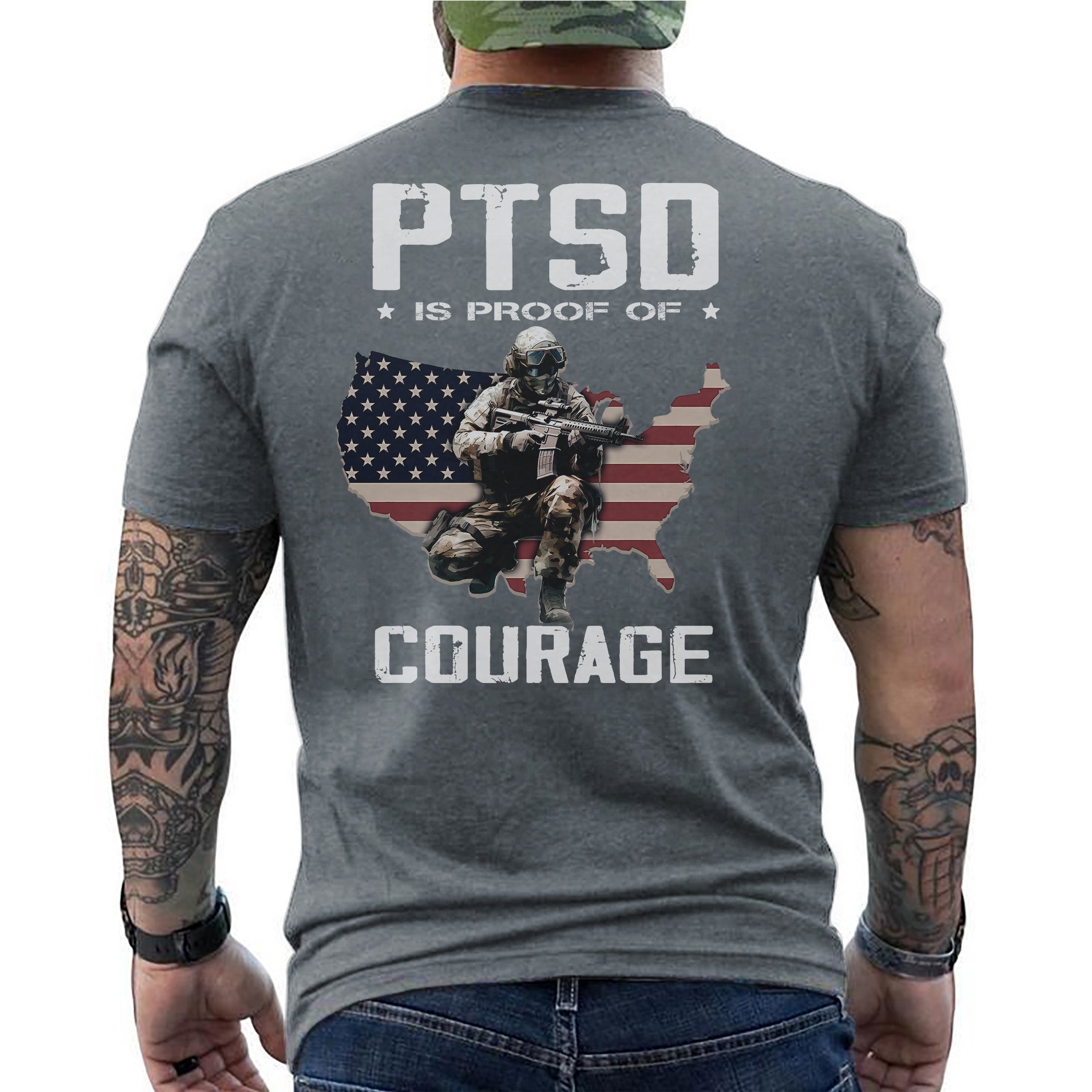 PTSD Is Not a Sign of Weakness It Is Strength Earned by Doing What Others Fear Veteran Military T-Shirt