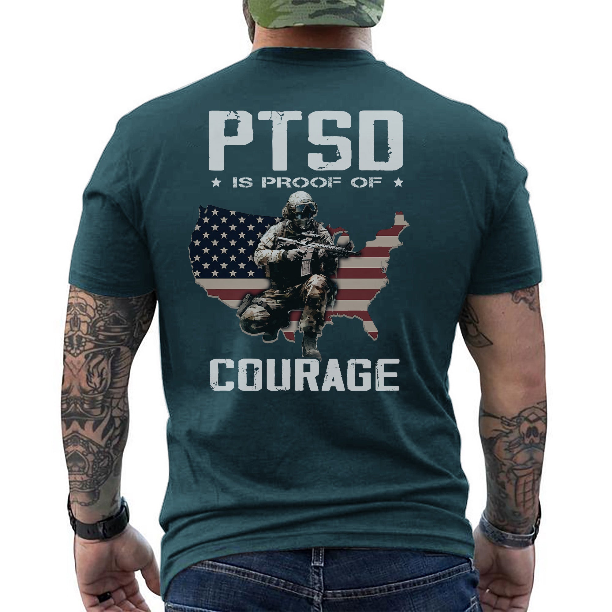 PTSD Is Not a Sign of Weakness It Is Strength Earned by Doing What Others Fear Veteran Military T-Shirt