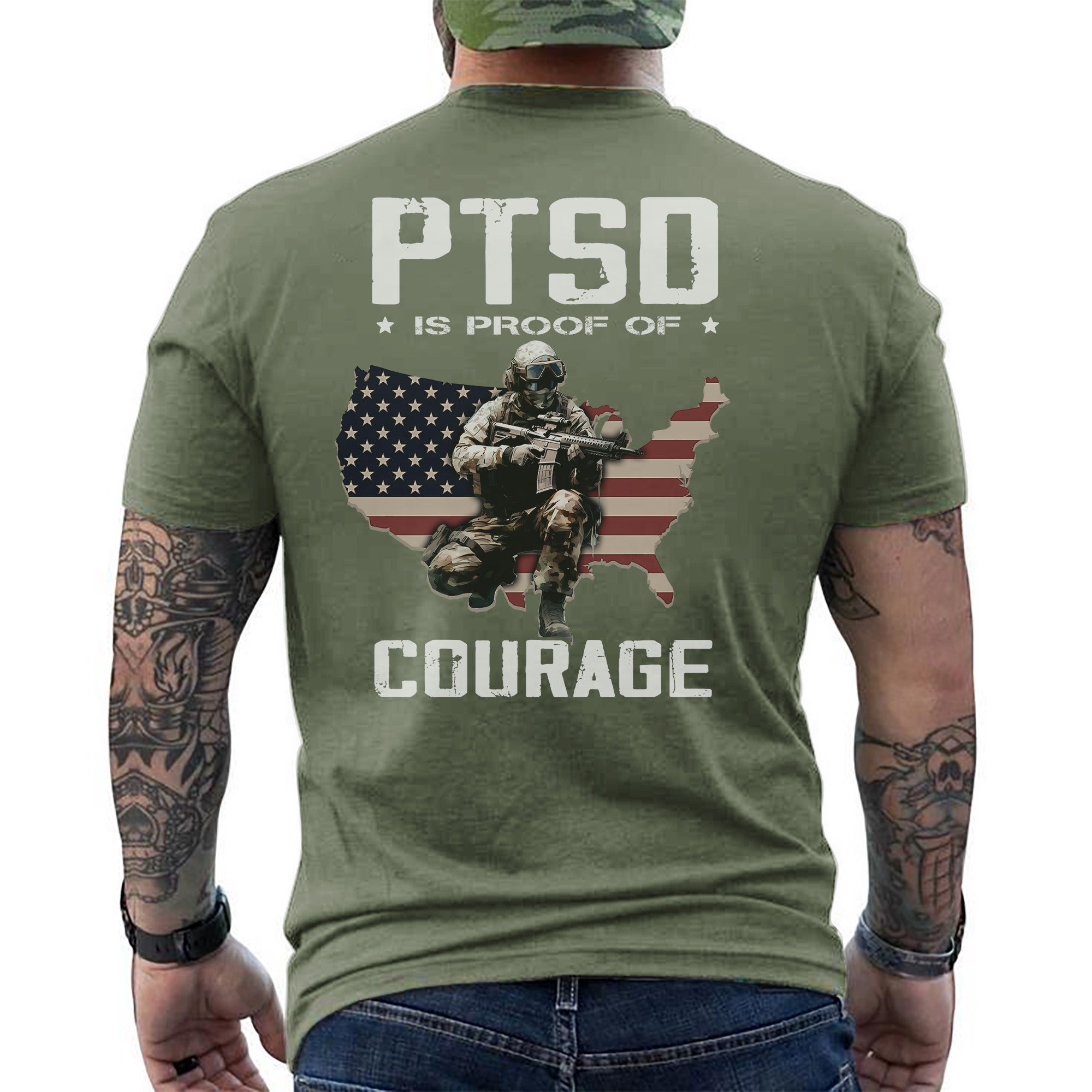 PTSD Is Not a Sign of Weakness It Is Strength Earned by Doing What Others Fear Veteran Military T-Shirt