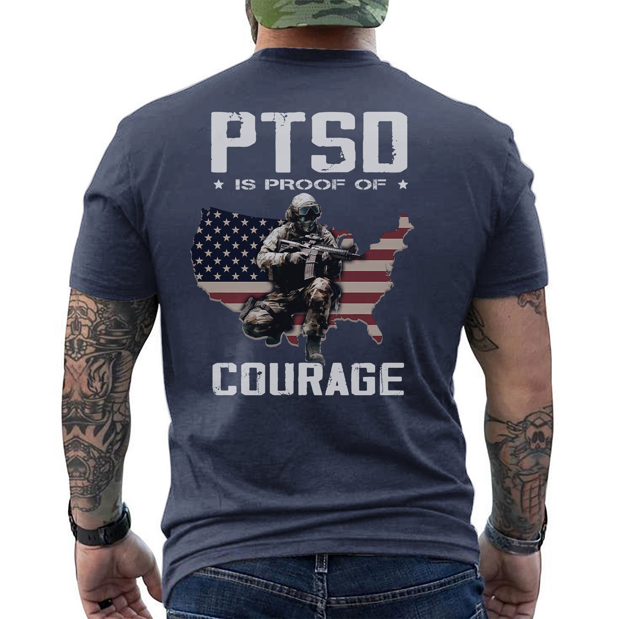 PTSD Is Not a Sign of Weakness It Is Strength Earned by Doing What Others Fear Veteran Military T-Shirt