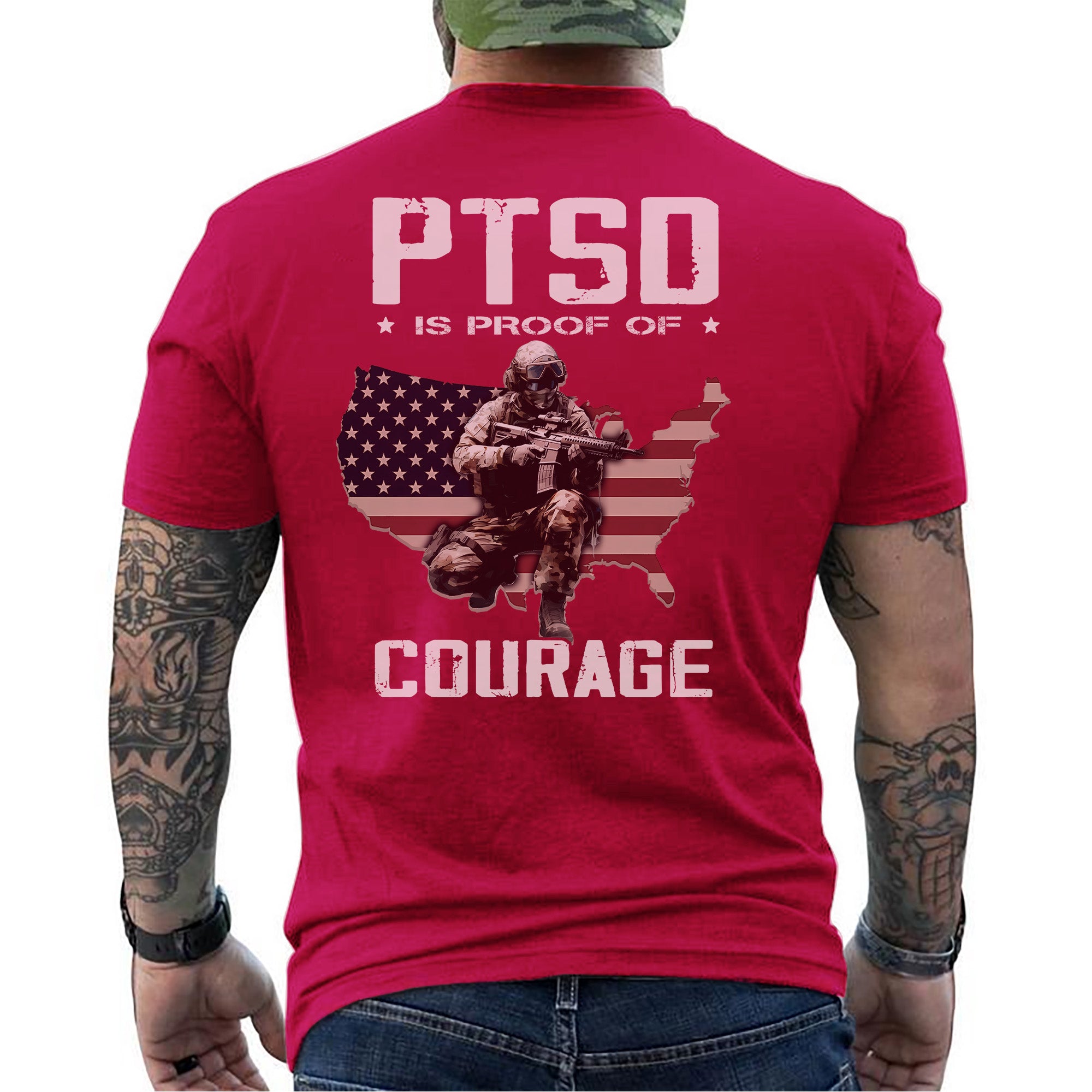 PTSD Is Not a Sign of Weakness It Is Strength Earned by Doing What Others Fear Veteran Military T-Shirt