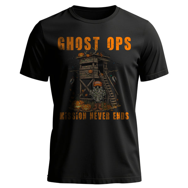 Ghost Ops Mission Never Ends Veteran T-Shirt