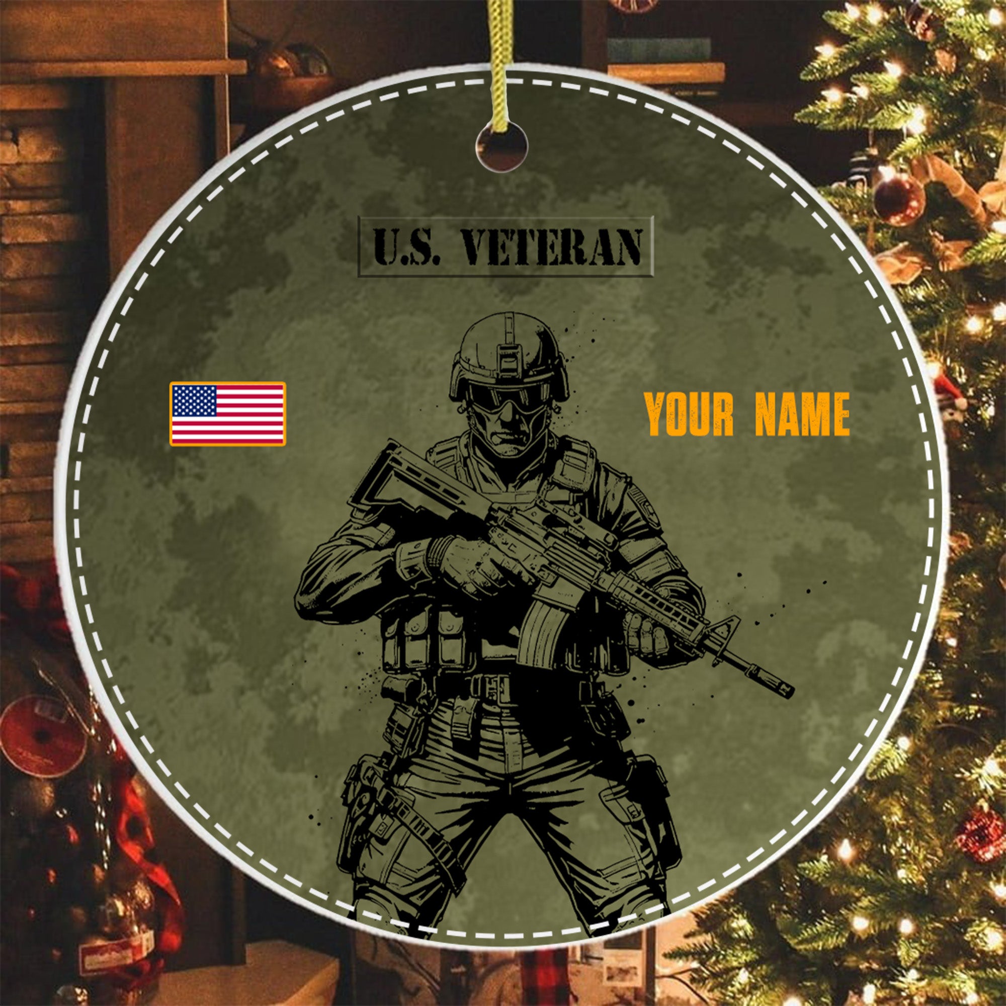 I Ain’t Perfect But I’ve Got DD-214 For An Old Man That’s Enough U.S Veteran Personalized Ornament