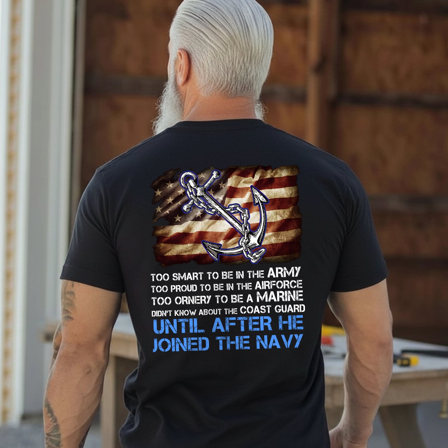 Too Smart for Army, Too Proud for Airforce T-Shirt Secondary image