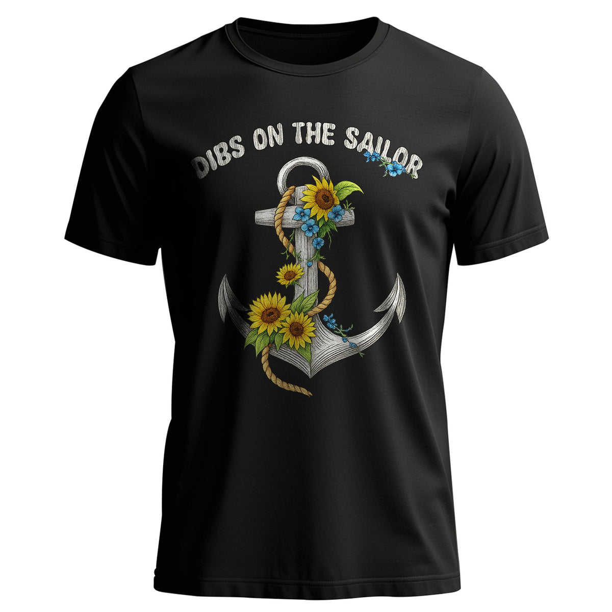Dibs on the Sailor Sunflower Anchor US T-Shirt Main image