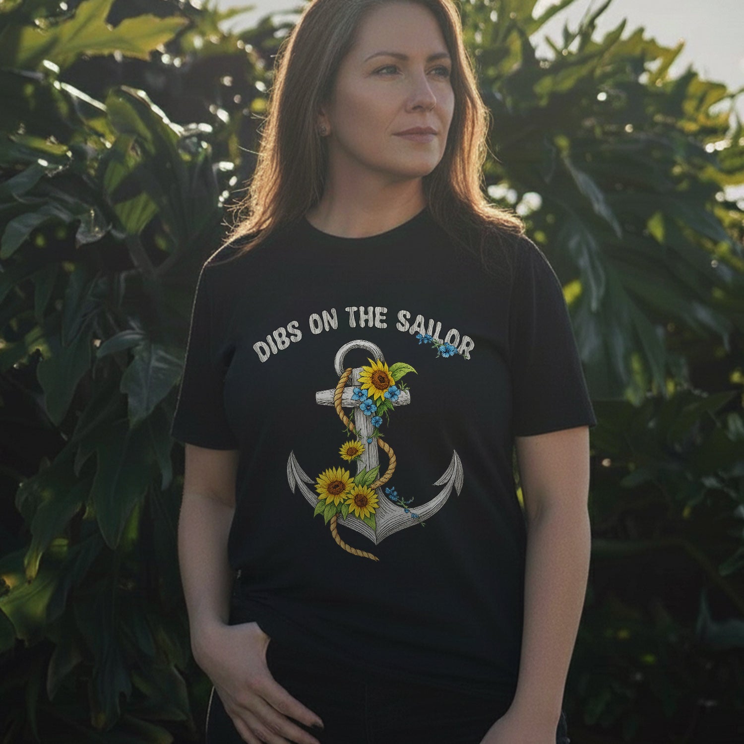 Dibs on the Sailor Sunflower Anchor US T-Shirt Secondary image