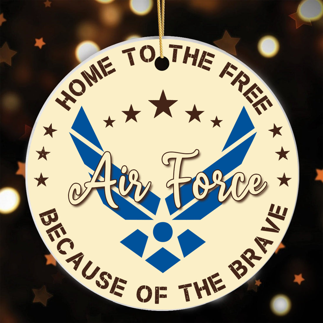US Veteran All Branches Proudly Serving Ornament