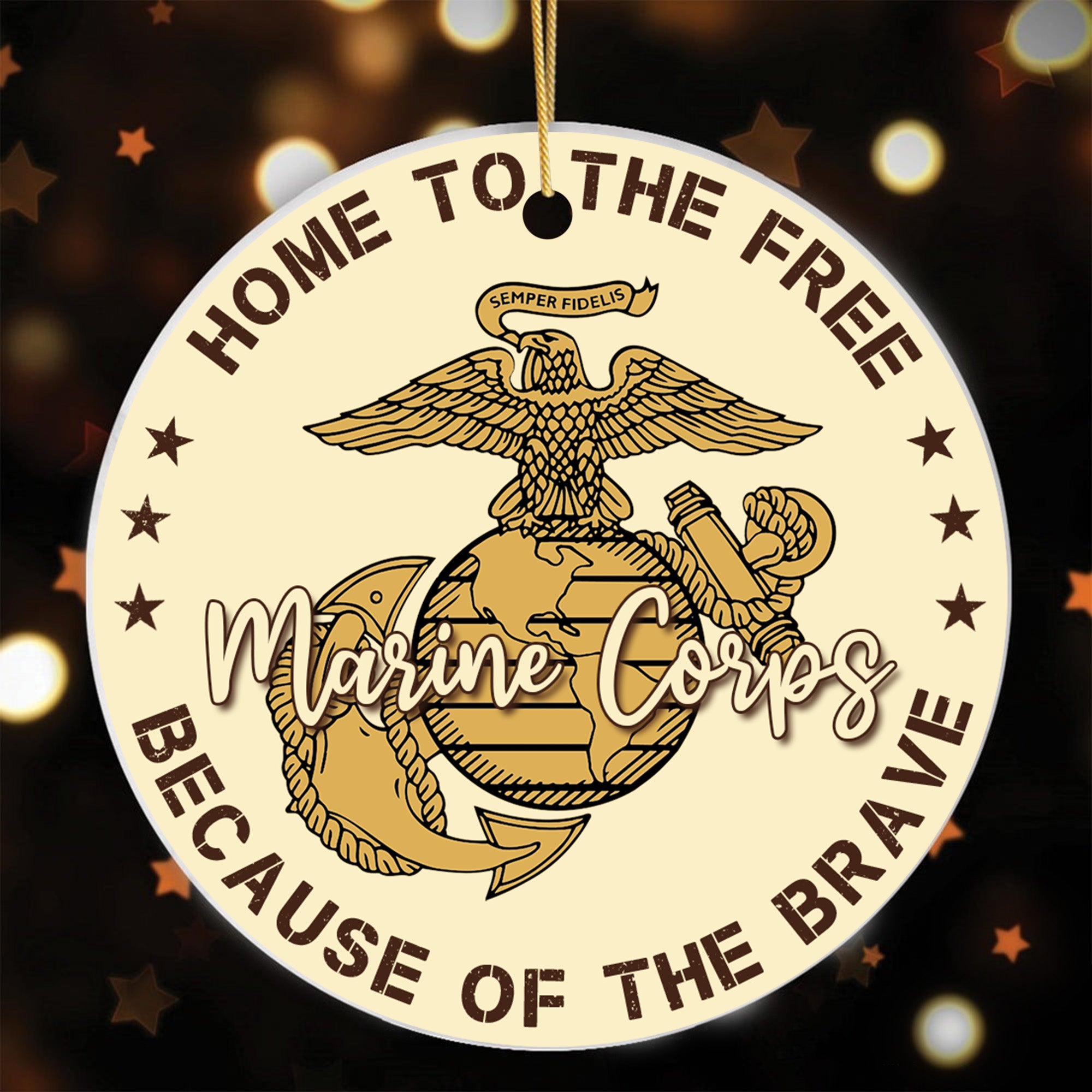 US Veteran All Branches Proudly Serving Ornament
