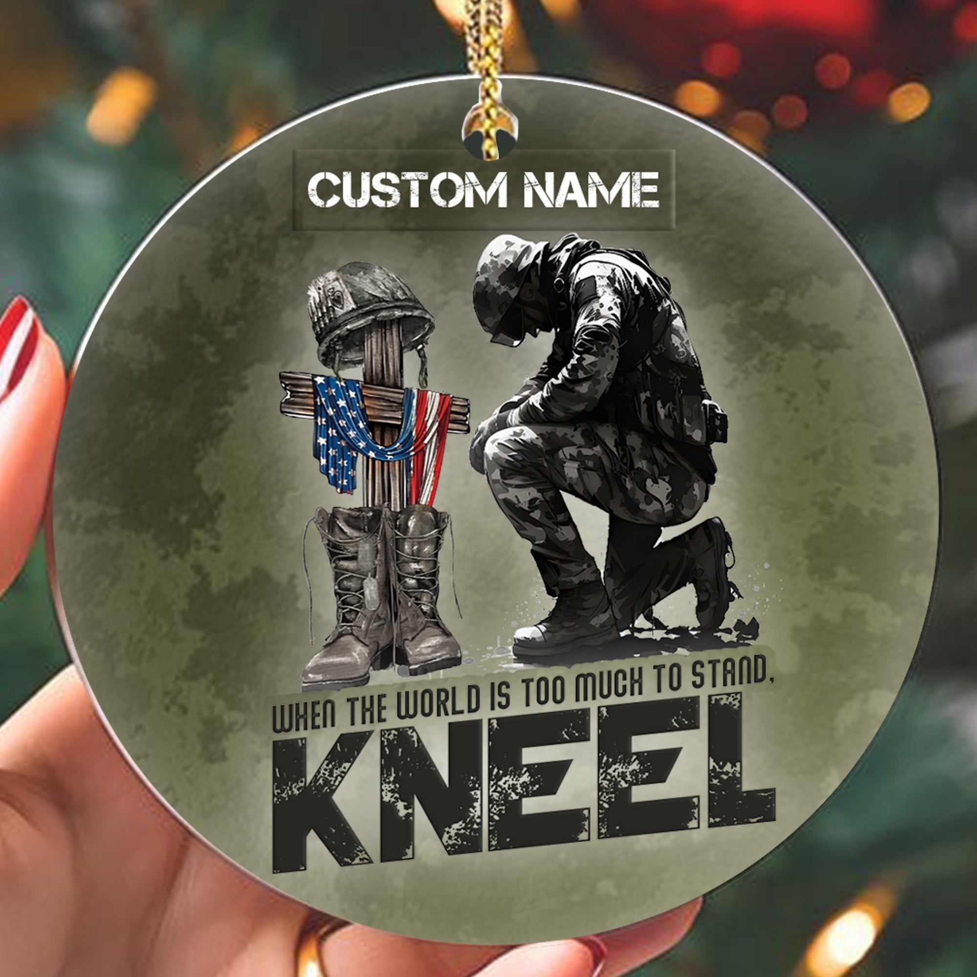 U.S. Veteran Faithful Service Personalized Ornament