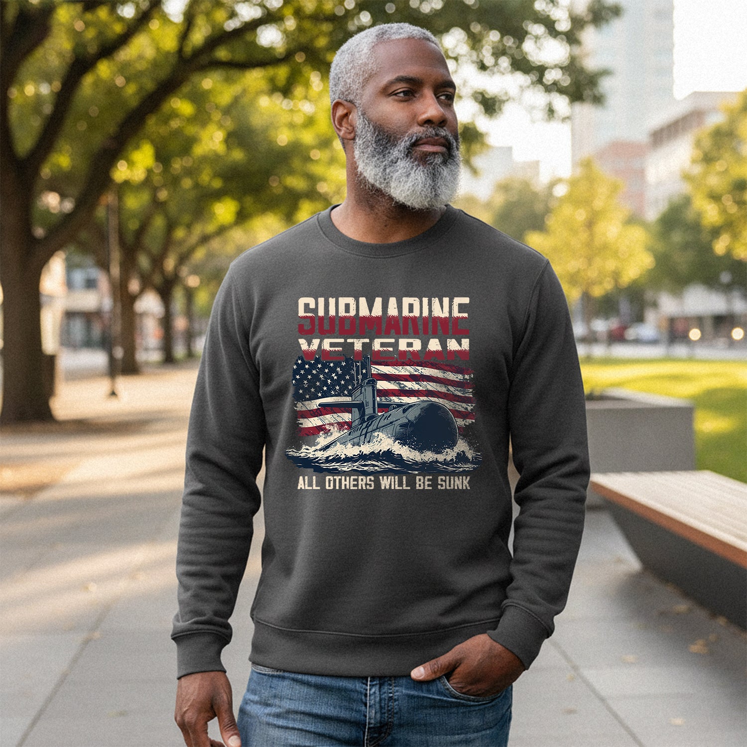 Submarine Veteran Silent Service All Sweatshirt
