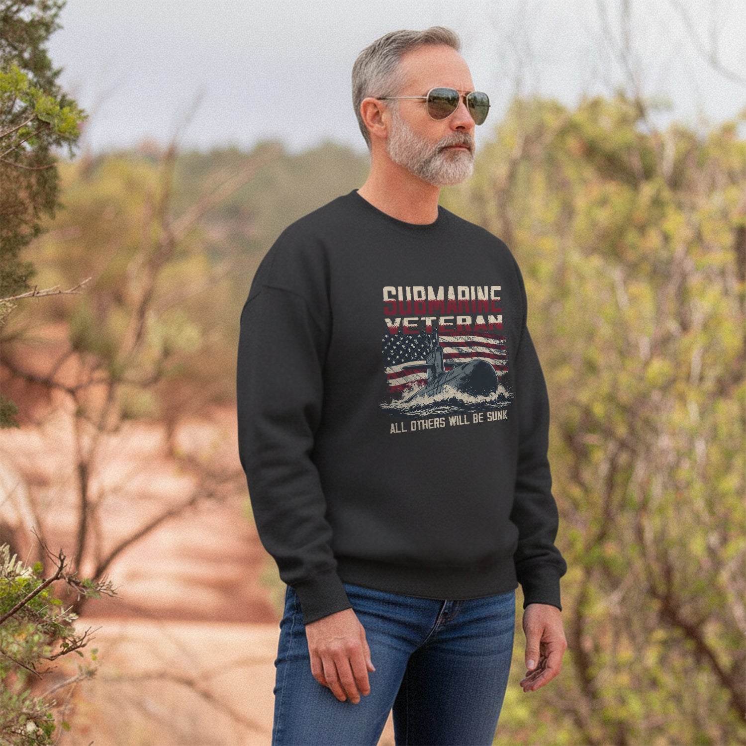 Submarine Veteran Silent Service All Sweatshirt