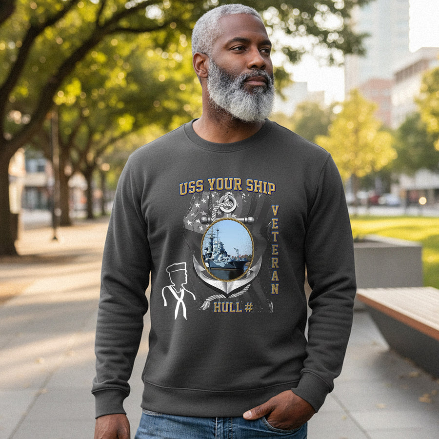 US Navy USS Your Ship Personalized Sweatshirt