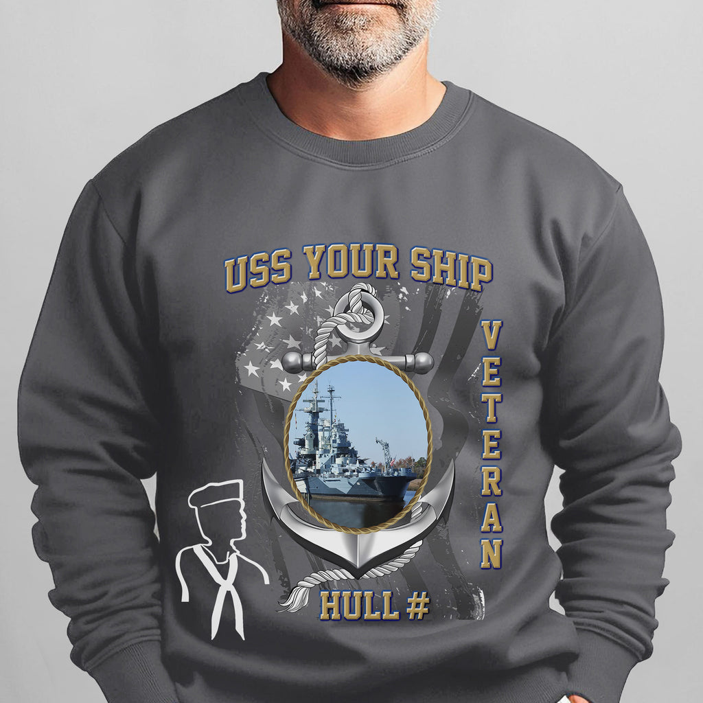 US Navy USS Your Ship Personalized Sweatshirt
