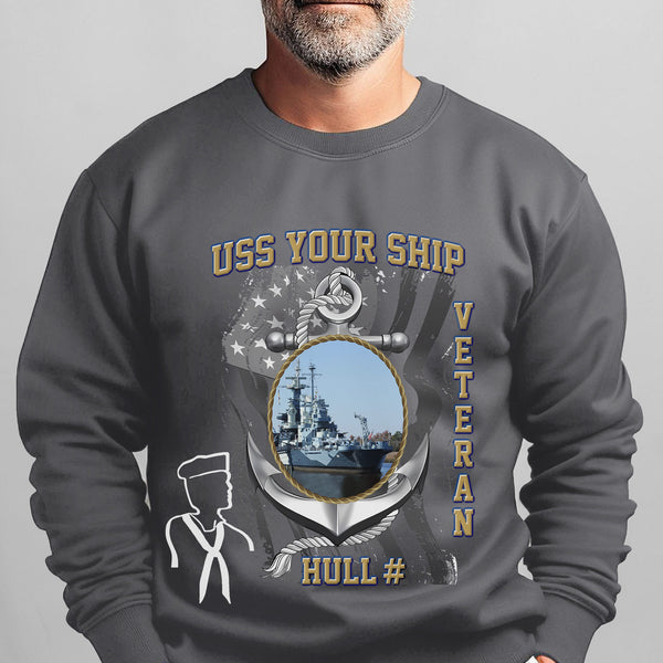 US Navy USS Your Ship Personalized Sweatshirt