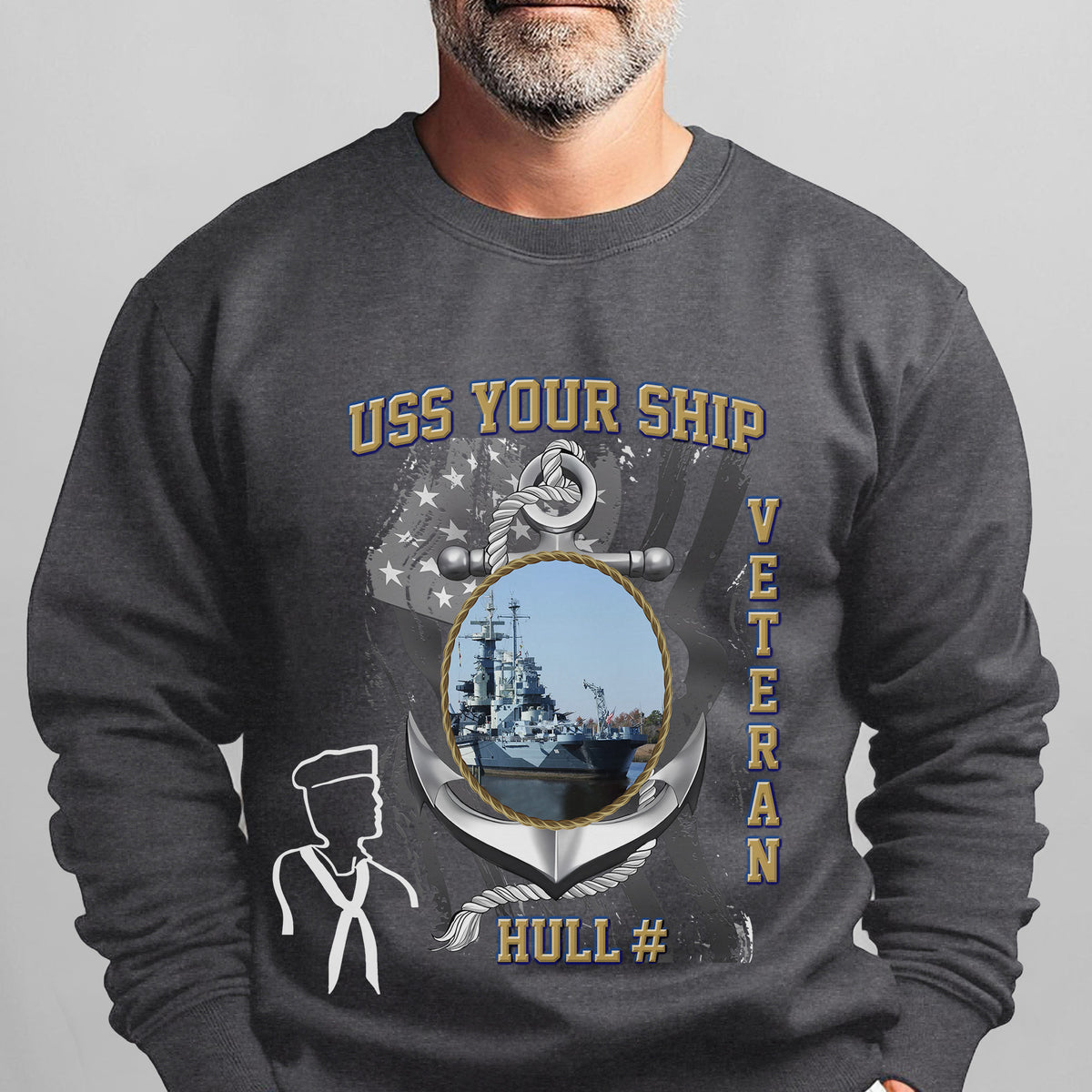 US Navy USS Your Ship Personalized Sweatshirt
