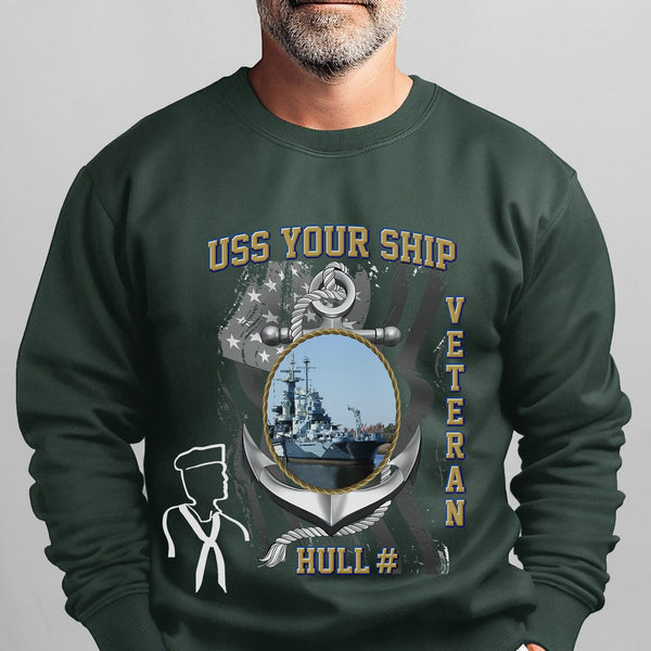 US Navy USS Your Ship Personalized Sweatshirt