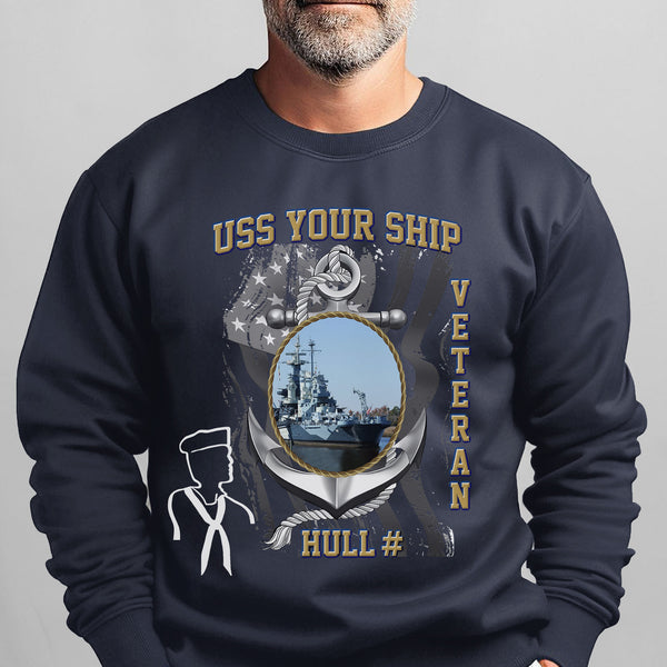 US Navy USS Your Ship Personalized Sweatshirt