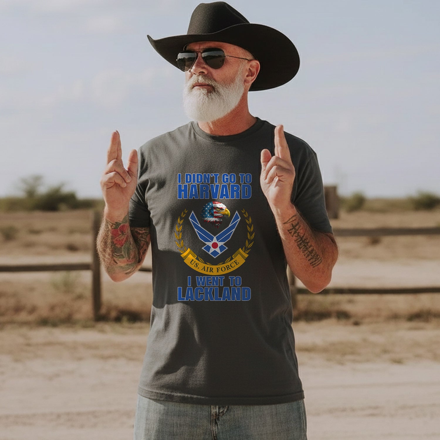 I Didn't Go to Harvard I Went to Lackland T-Shirt