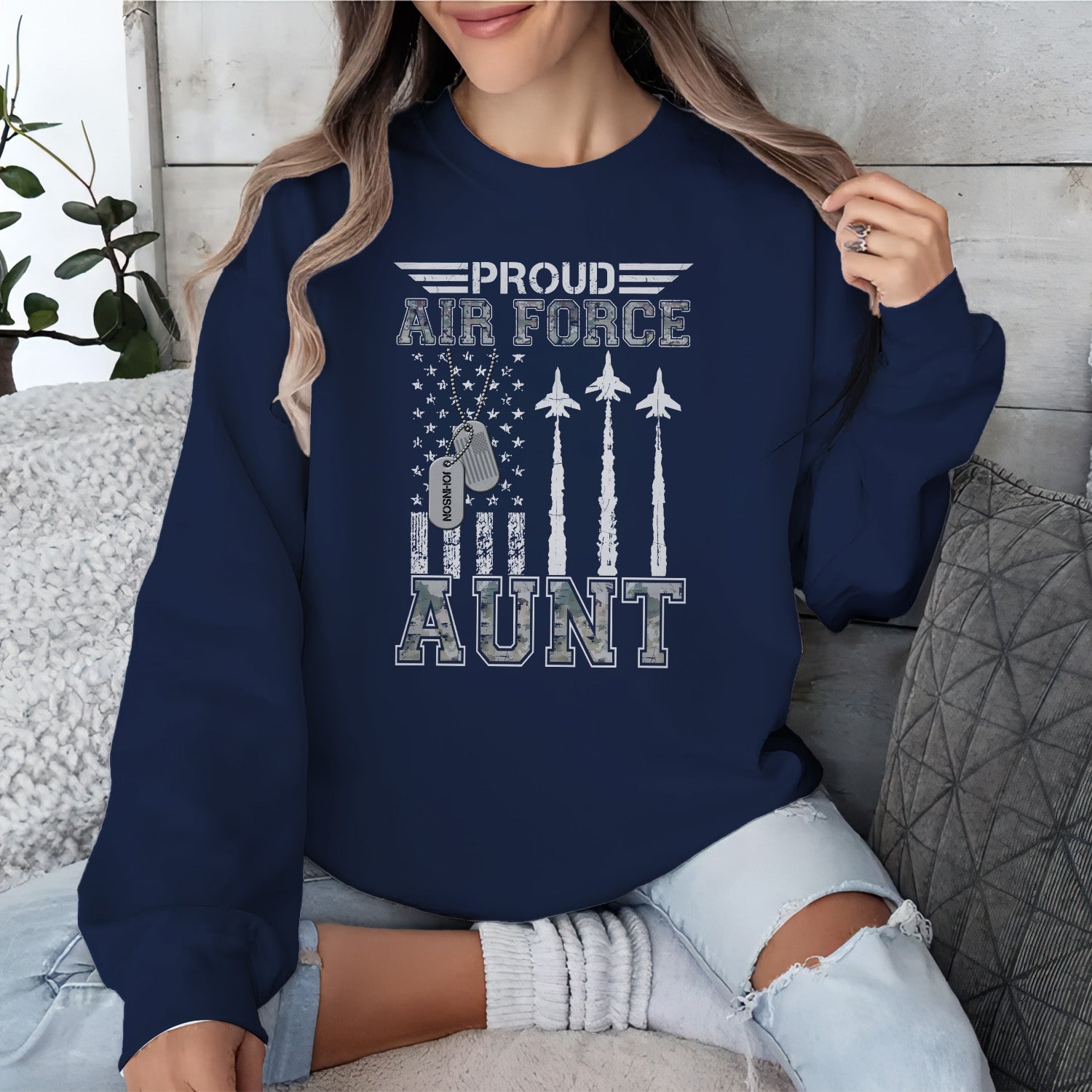 Proud Air Force Mom US Air Personalized Sweatshirt