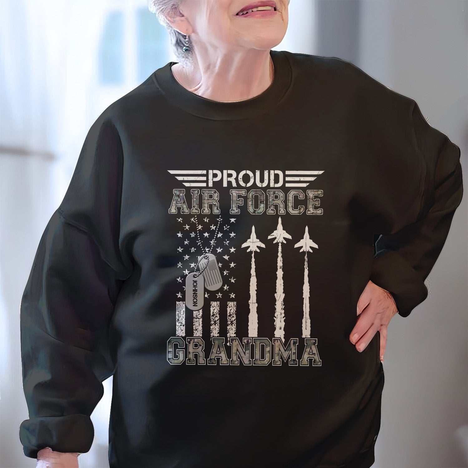 Proud Air Force Mom US Air Personalized Sweatshirt