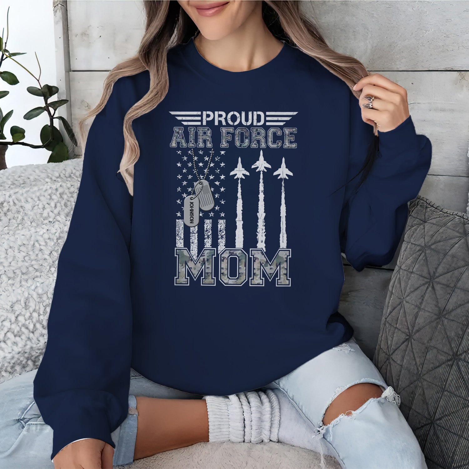 Proud Air Force Mom US Air Personalized Sweatshirt