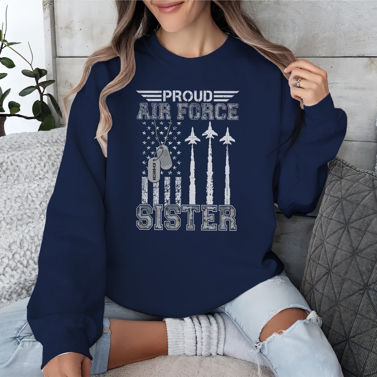 Proud Air Force Mom US Air Personalized Sweatshirt